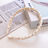 Cute plush headband, universal demi-season hair accessory for face washing, simple and elegant design