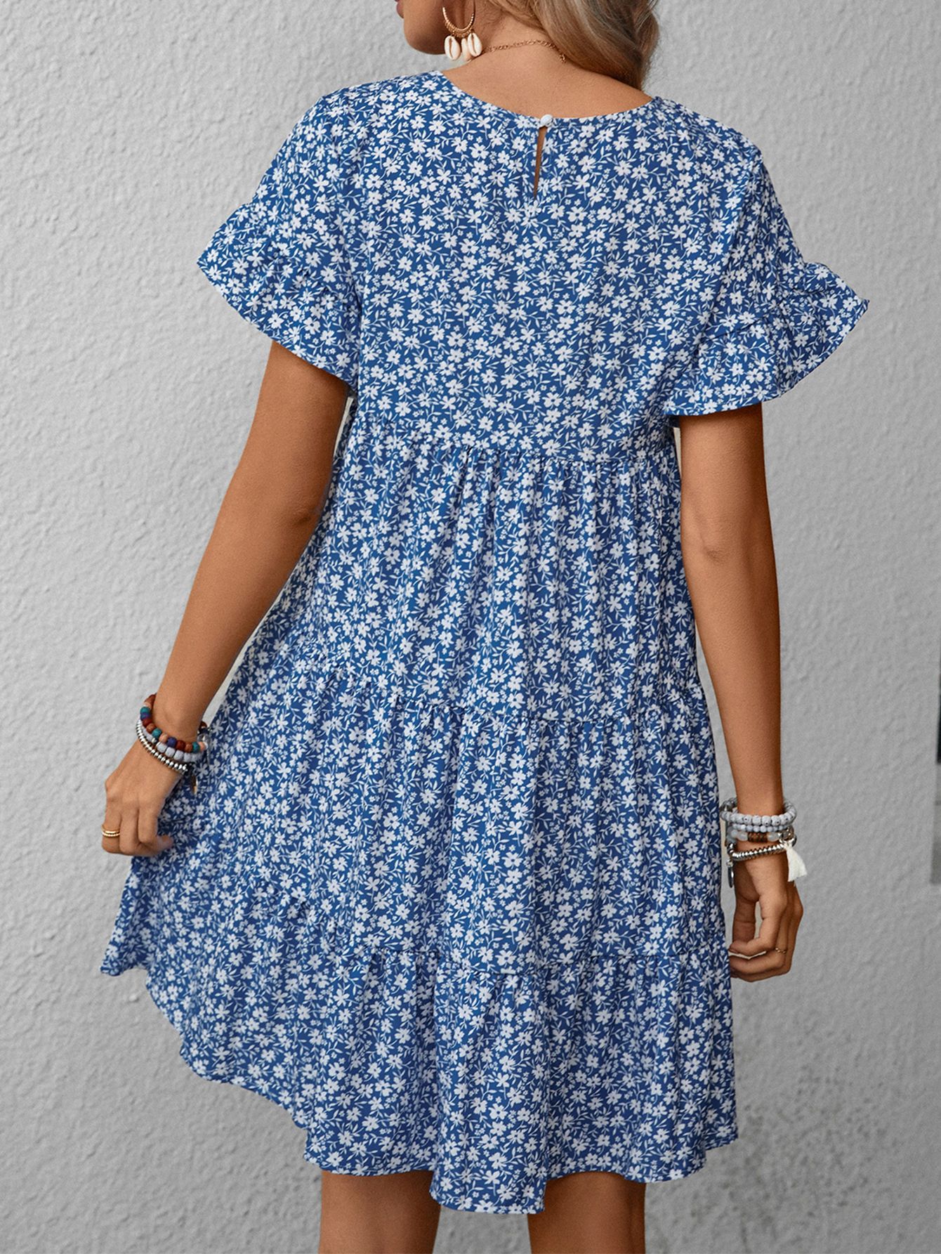 Women Clothing Summer Leopard Print Floral Crew Neck Casual Loose Dress 12 Women Clothing Summer Leopard Print Floral Crew Neck Casual Loose Dress