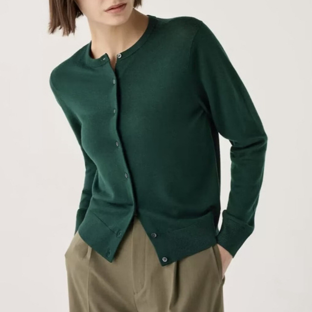 Uc&Za Spot Real Shot Cross-Border Women's New Round Neck Knitted Cardigan Long-Sleeved Air-Conditioning Shirt Machine Washable 469411