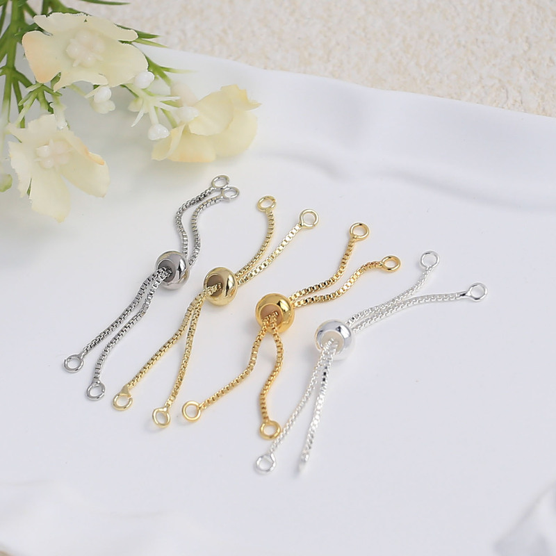 18K Real Gold Plated Color-Preserving Silicone Adjustment Chain Telescopic Chain Push-Pull Chain DIY Bracelet Extension Chain Jewelry Accessories Wholesale 18K Real Gold Plated Color-Preserving Silicone Adjustment Chain Telescopic Chain Push-Pull Chain DIY Bracelet Extension Chain Jewelry Accessories Wholesale