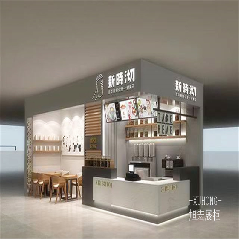 广州厂家定制奶茶店吧台 接待台公司前台甜品店用的面包展示架
