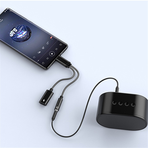 Type-C digital adapter 3.5mm headphone converter mobile phone tablet charging PD27W fast charging audio cable