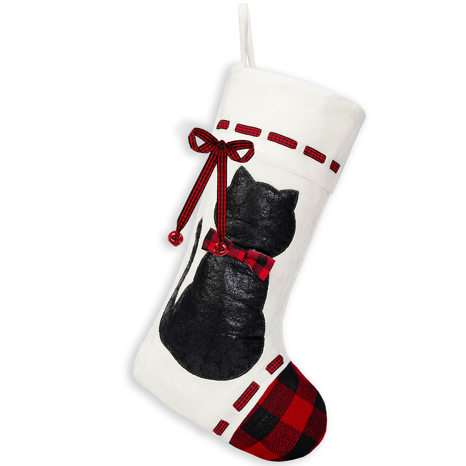 Calcetines de Navidad transfronterizos negros gatos gatos perros calcetines de Navidad creativos colgantes de Navidad bolsas de regalo lindas bolsas de dulces