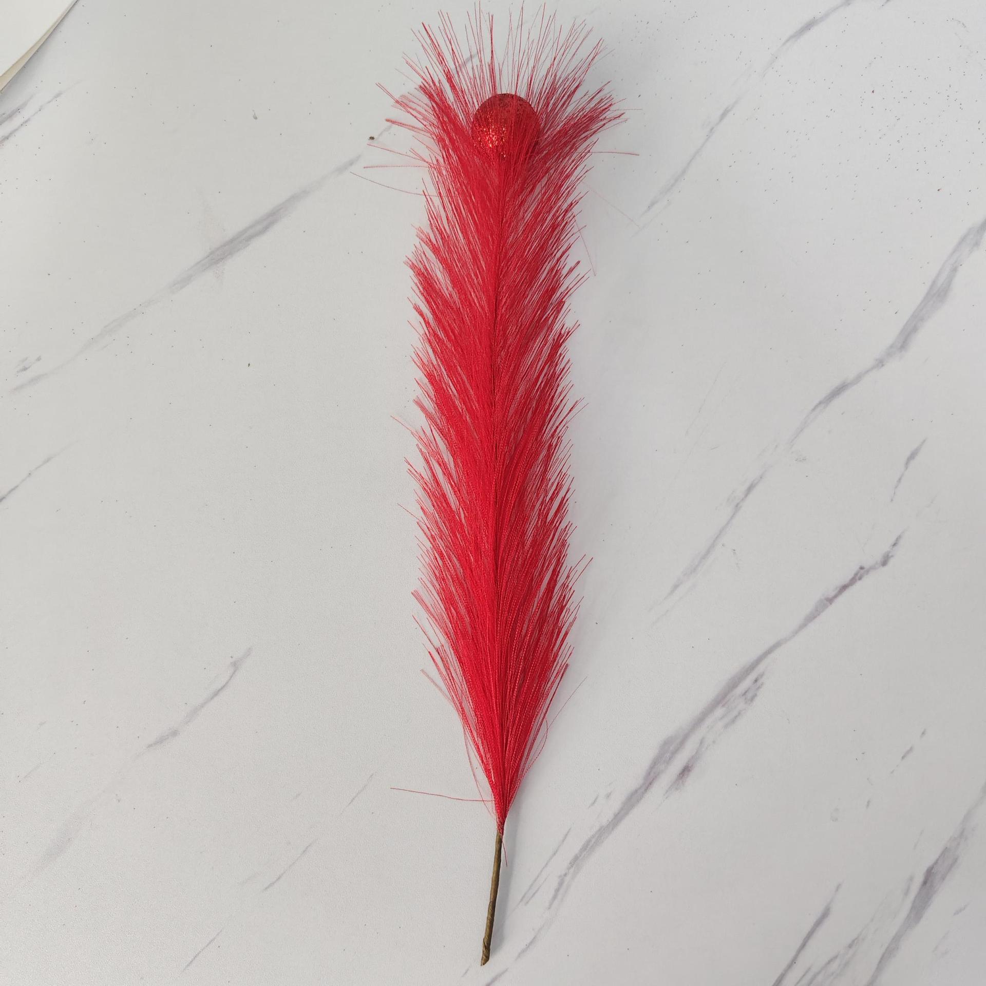 Ventas transfronterizas de caña frutas rojas Pampas hierba árbol de Navidad bolas de hadas decoración para el hogar colgar accesorios adornos