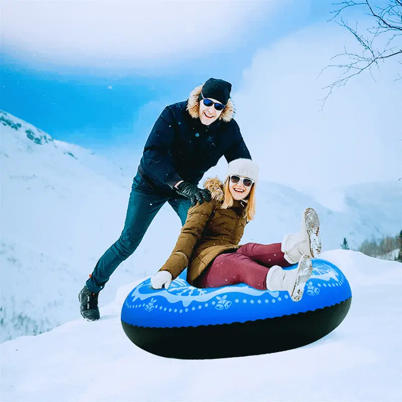 现货充气滑雪圈47 英寸雪橇 重型雪管加厚休闲冬季充气雪管滑雪圈