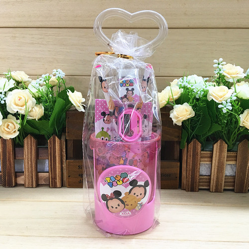 3317 Six Day Student Gifts Children's Cartoon Pen Holder Stationery Set Gift Box Back-to-School Bucket Kindergarten Hot Sale