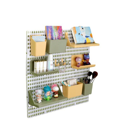 No punching household hole board wall dormitory kitchen bathroom wall rack shelf wall hanging storage rack partition
