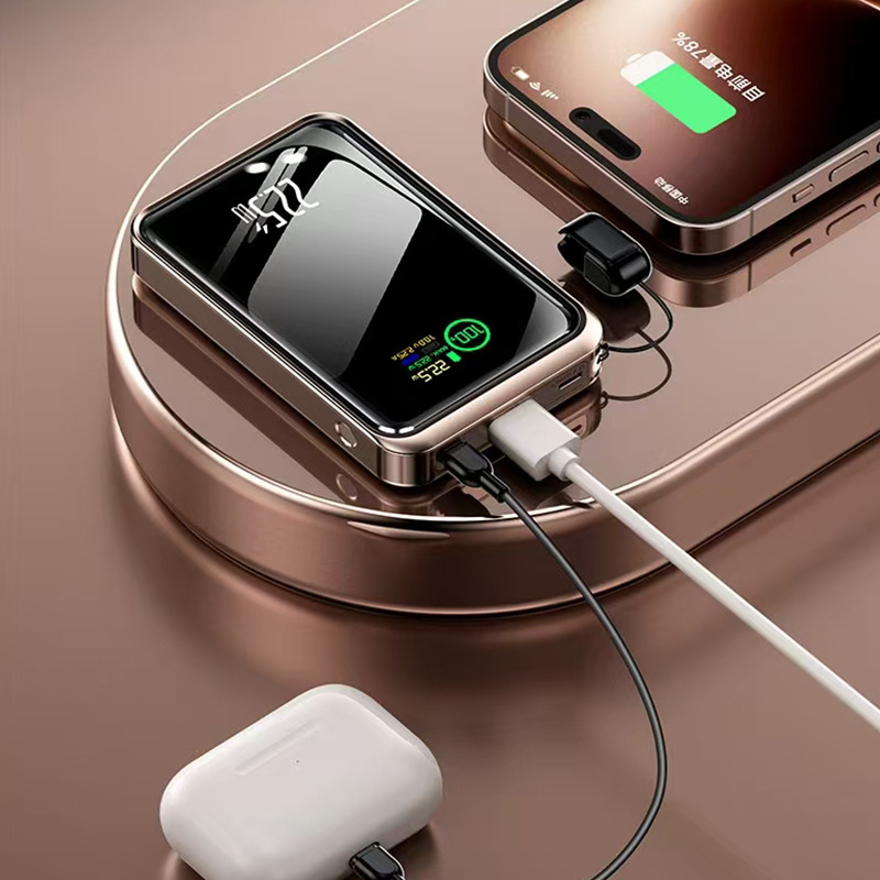 Fabricante suministro directo de 10000 / 2000 mAh carga rápida 22.5W PD20W cuerda de alimentación portátil