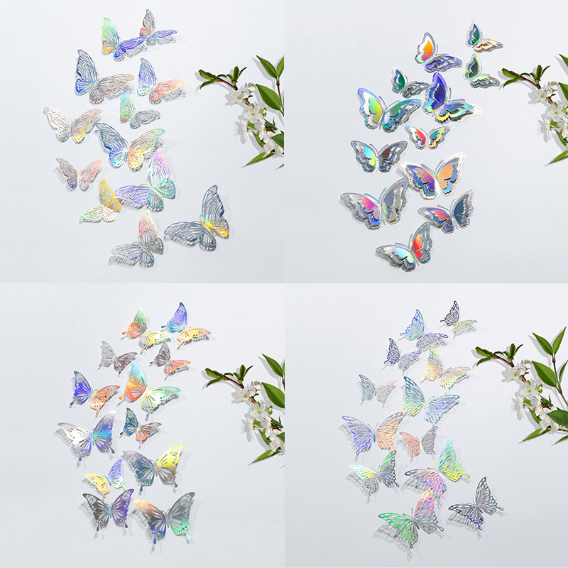 3D Stereo Artificial Butterfly Wall Stickers Background Wall Decoration High-End Accessories Self-Adhesive Home Creative Stickers