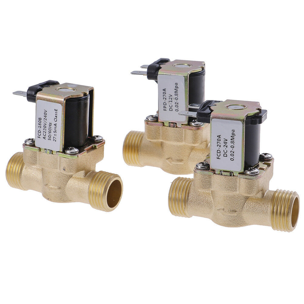 全銅4分電磁閥 有壓進水閥 DC12V 24v 220v太陽能熱水器閥