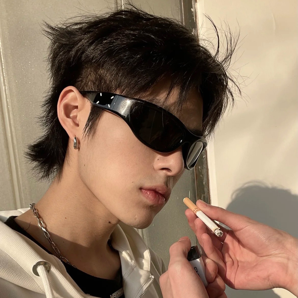 Nueva y2g chica caliente estilo transfronterizo montar gafas de sol tecnología futura sentido 003 gafas de sol fabricante en stock