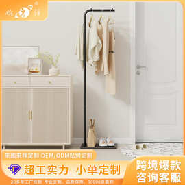 亚马逊跨境改款衣帽架带挂钩便携式晾衣架现代衣架坚固金属服装架