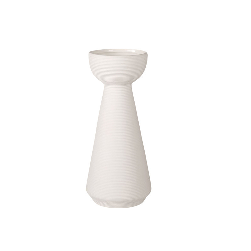 Minimalista moderno inswind creativo artístico de rayas de cerámica vasos de flores de escritorio de la sala de estar decoración de ornamentación