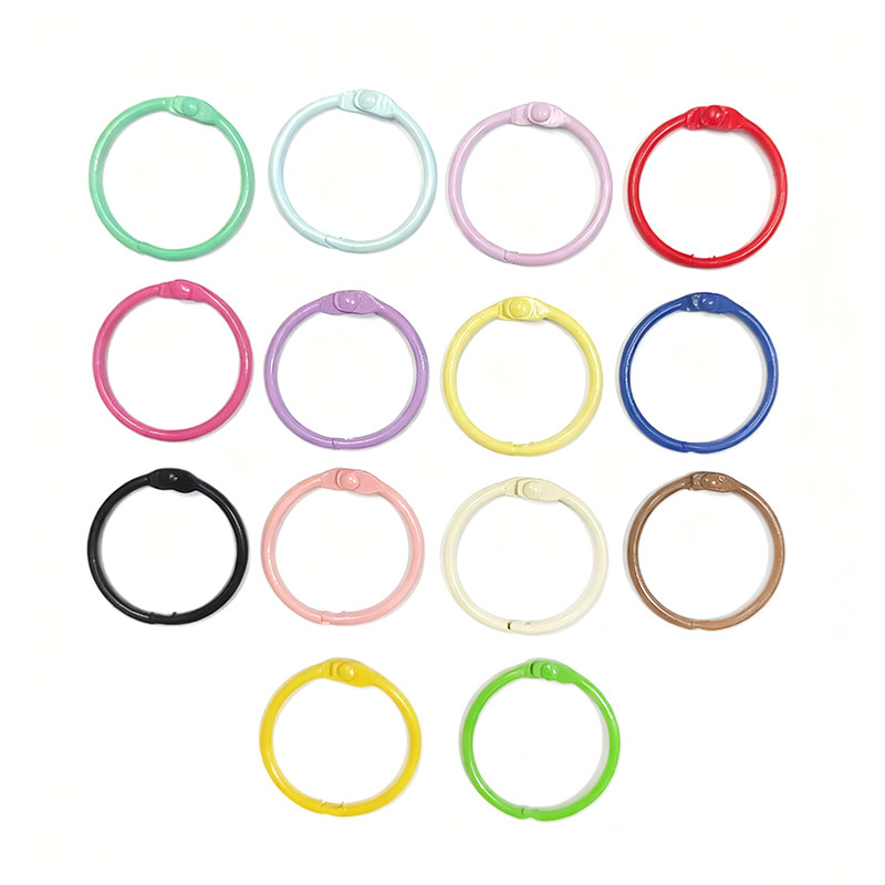 Color macarón 30mm color laqueado anillo de encuadernación anillo de encuadernación calendario de escritorio anillo de encuadernación DIY