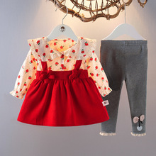 女童长袖套装秋装新款洋气婴儿童装时髦女宝宝裙子两件套秋天衣服