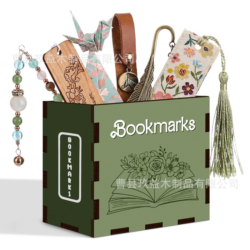 Wooden Study Desk Storage Box, Artistic Style Bookmark Storage Box, Home Office Desktop Decoration Box, Ornament Wooden Study Desk Storage Box, Artistic Style Bookmark Storage Box, Home Office Desktop Decoration Box, Ornament