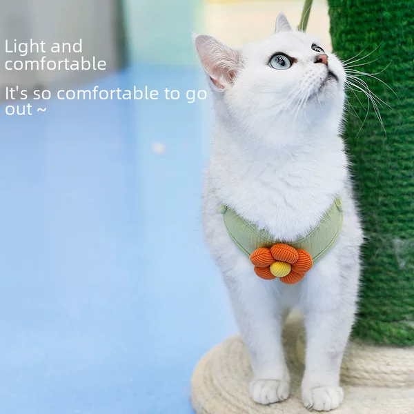 New Cat Flower Leash Dog Harness Vest-Style Harness Pet Supplies Wholesale Pet Store Kitten