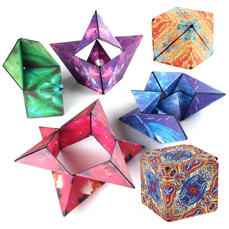 Tiktok Venta caliente 3D 3D variable magnético geométrico cubo 3D infinito Flip Cubo de juguete fábrica al por mayor