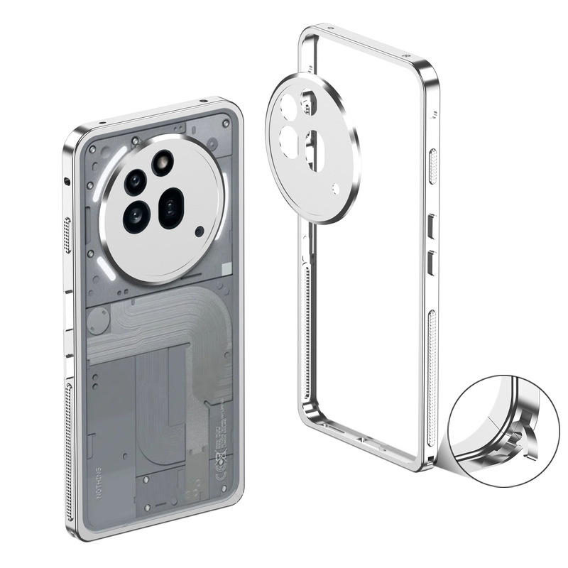 国境を越えた適用NOTHING PHONE3A海馬バックルフレーム携帯電話ケース3APRO金属冷却落下防止シース|undefined