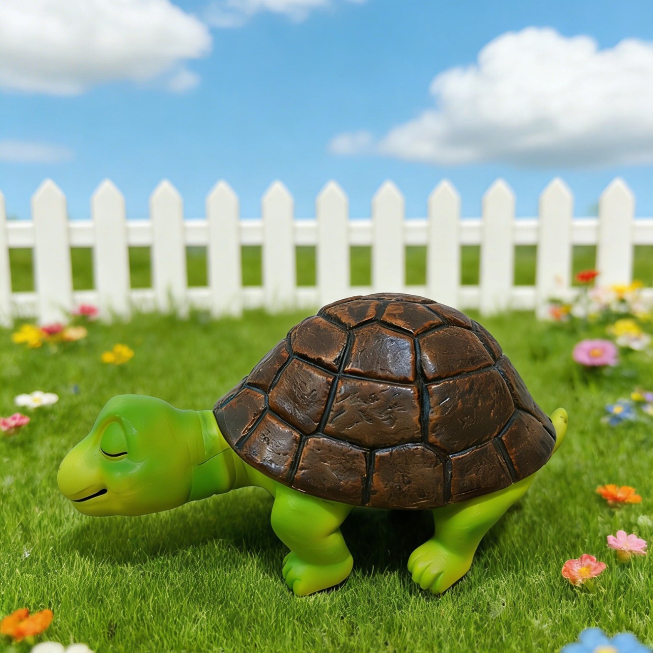 跨境户外可爱动物装饰摆件花园造景雕像树脂庭院装饰品鱼缸工艺品