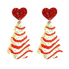 ファッションの個性はクリスマスツリーのイヤリングのアクリル愛クリスマスツリーのイヤリングのクリスマスのイヤリングのイヤリングの女性です。