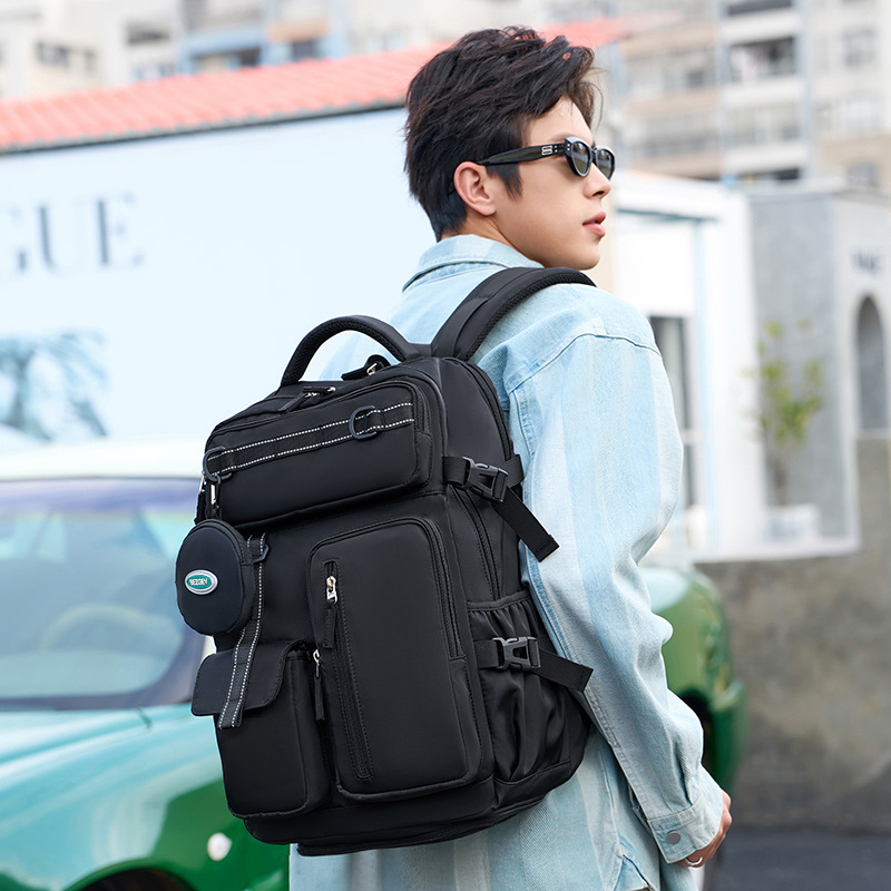 Sac à dos unisexe grande capacité avec compartiment chaussures_voghion.com