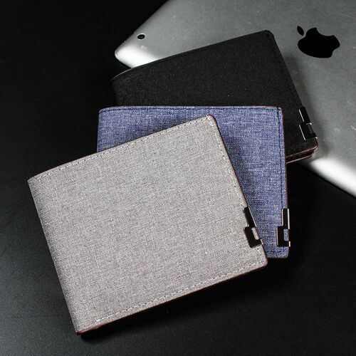 New Style Minimalist Denim Wallet Fashion Youth Horizontal Money Clip Large Capacity Multi-Card Slot Gift Ten Yuan Note Holder