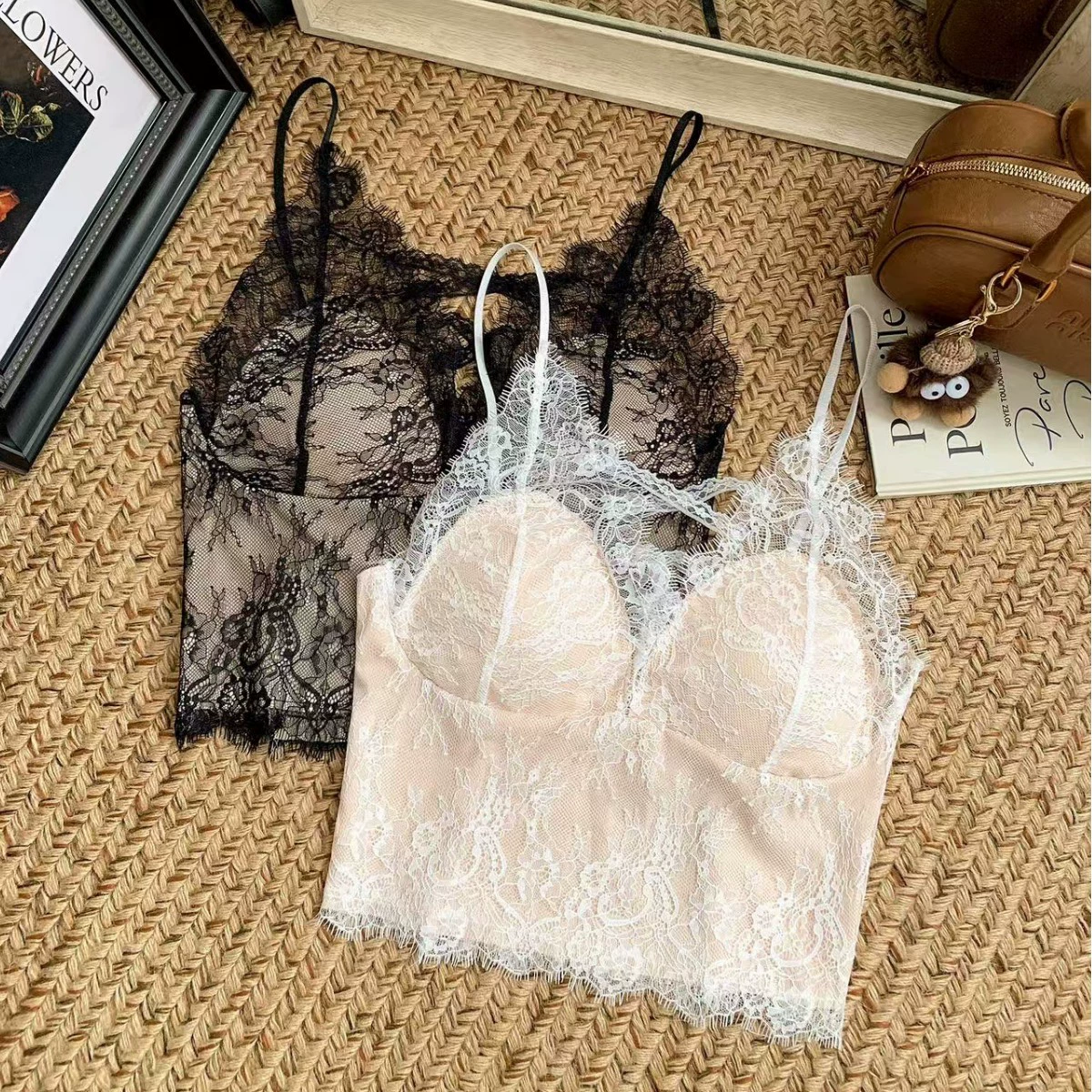 Новый французский чистый кружевной подтяжка жилет для талии