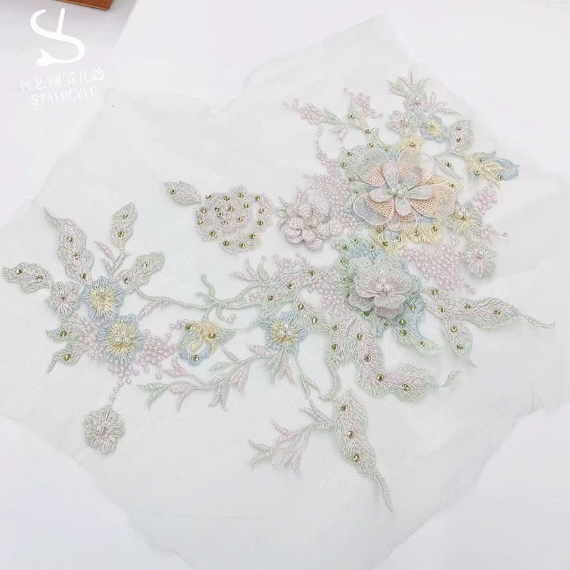 STARPEYYG новый стиль бутербусы горячего бриллианта трехмерная цветочная вышивка красивая свадебное платье марля кружева цветочный патч