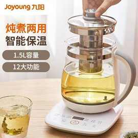 九.阳15-155养生壶煎药壶玻璃花茶壶煮茶器1.5升带滤网恒温无