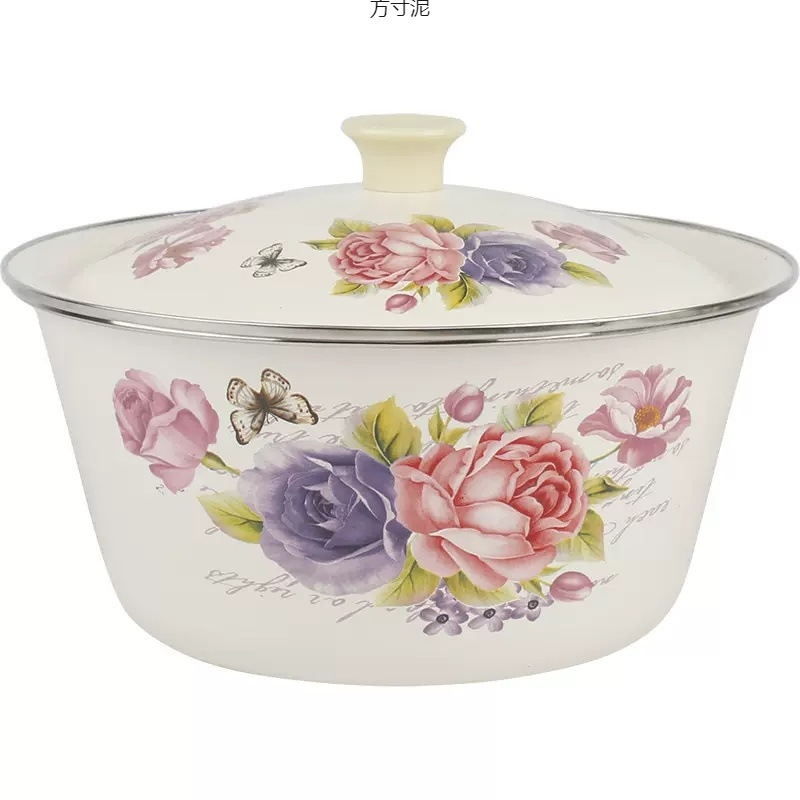 厚みのある16-30CMの蓋付きホウケイ酸ポット、ラードホウケイ酸ポット、餃子の詰め物、蓋付き丸型餃子の詰め物鉄ポット|undefined