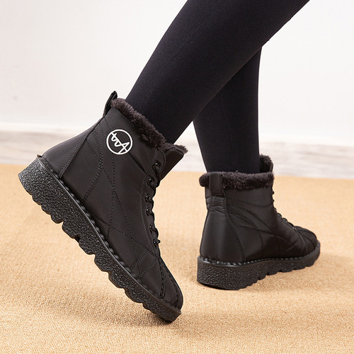New Waterproof and Slip-Resistant Snow Boots with Fleece, Large Size Short Boots for Women and Girls, 44/45 US Sizes, Insulated and Thickened