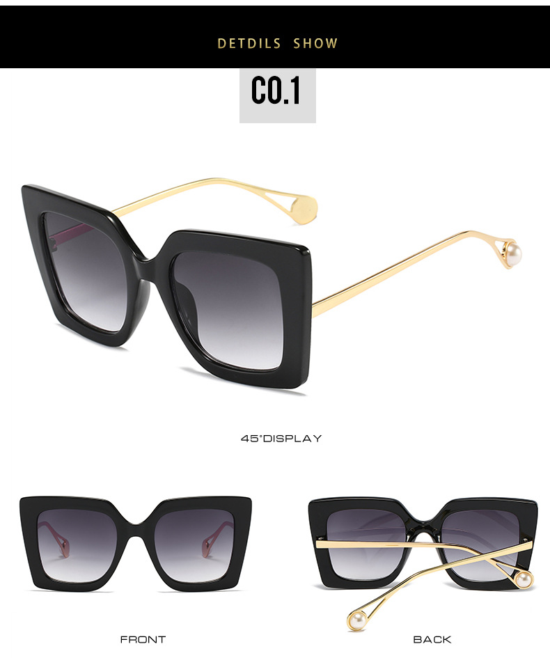 54g Weight Full Frame Glasses Structure Sunglasses Classification PC, UV400 Protection Lens Material Square Glasses Style Outdoor, Travel Occasion Color Block Pattern All Seasons Season Unisex Gender Elegant, Streetwear Style Elegant Streetwear Color Block PC UV400 Protection Square Full Frame Women's Sunglasses 4