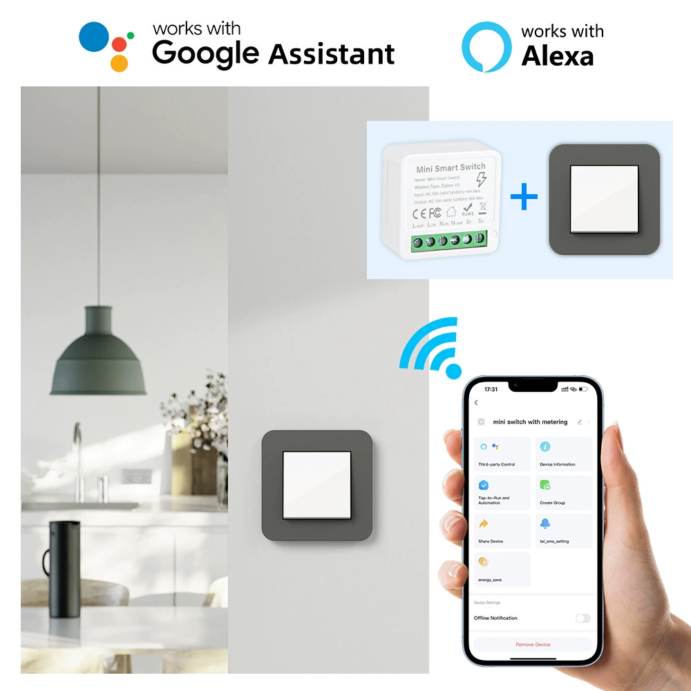 Устройство для измерения статистики заряда Tuya ZigBee, 16А