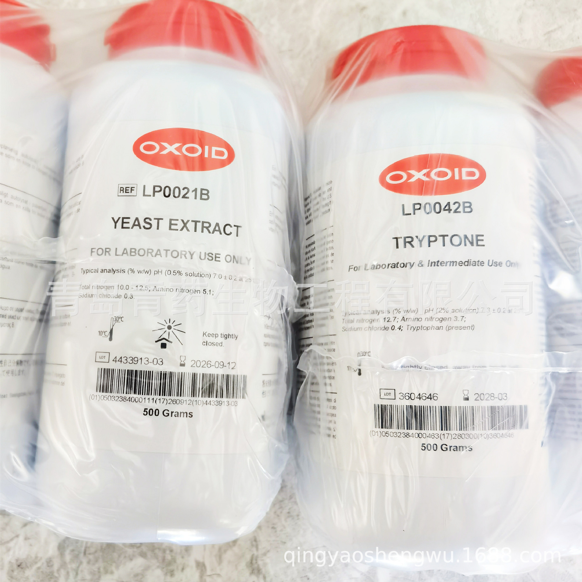 OXOID 胰蛋白胨 500g/瓶  LP0042 29年最新批次 LP0042B
