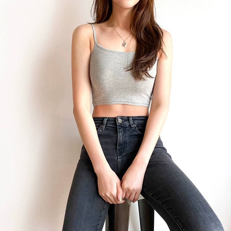 Short black base white tank top sleevless, plus size, for small vest, backless