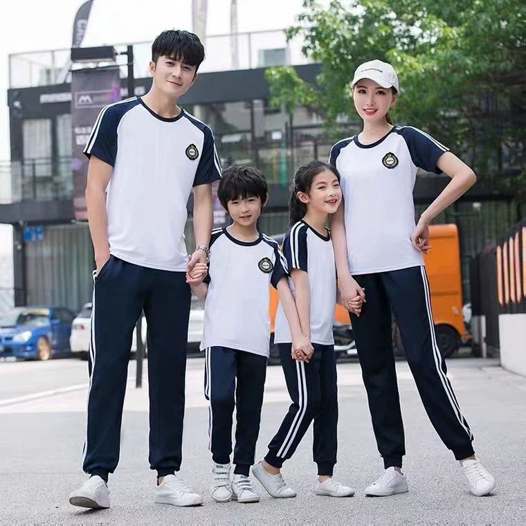 Одежда для детского сада сине-Белая школьная форма костюм для учеников начальной школы спортивная одежда с короткими рукавами для занятий в классе детская одежда для первого класса