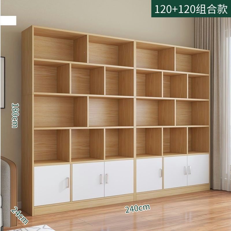 Six-door pastoral oak cabinet 240cm - thickened panels