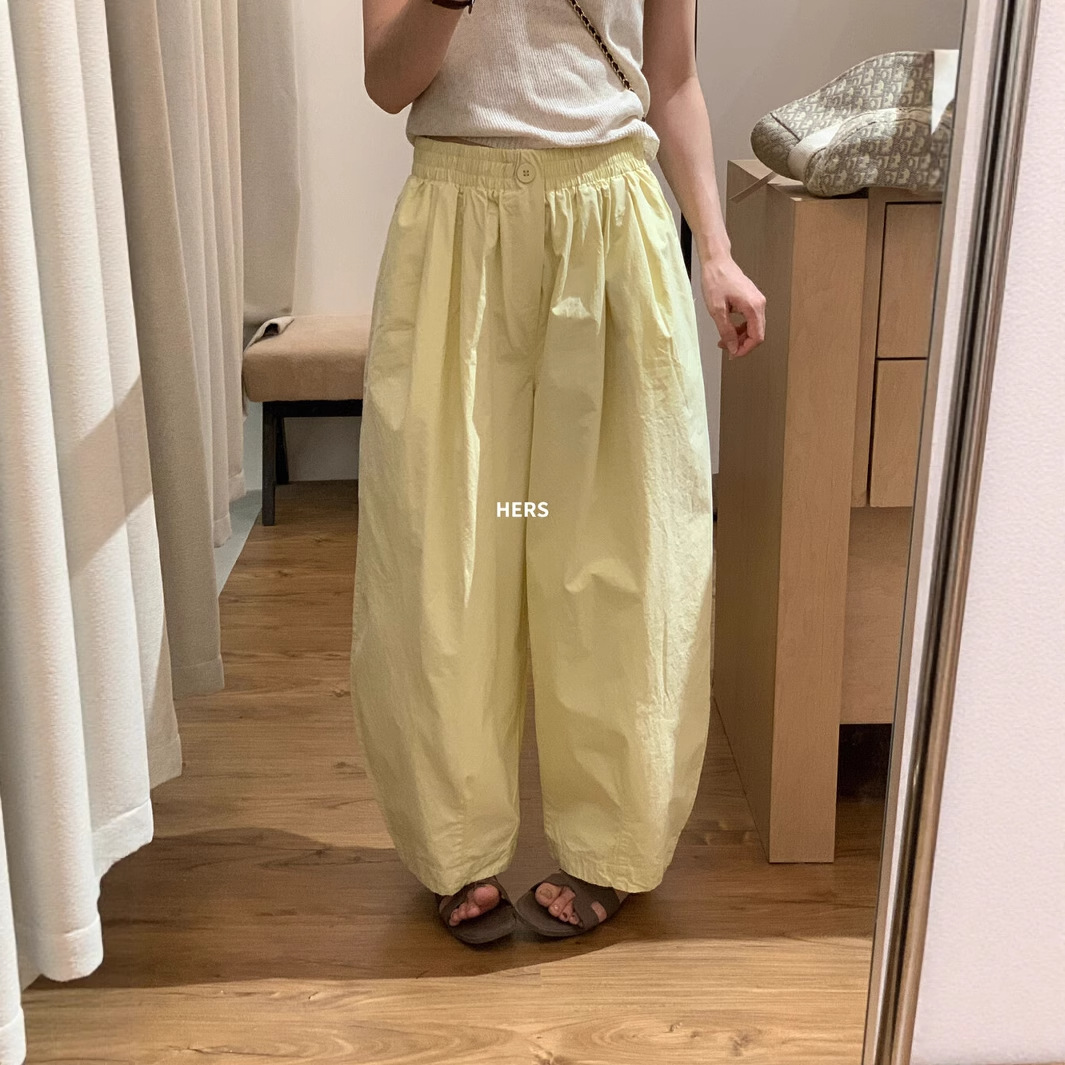 HERS una cucharada de dulce y simple viaje diario ligero deportivo globo de cintura alta pantalones casuales pantalones largos mujeres 20877 image 2