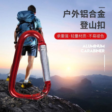 厂家现货 4号d形铝合金登山扣  耳机挂扣  钥匙扣  充电宝快挂