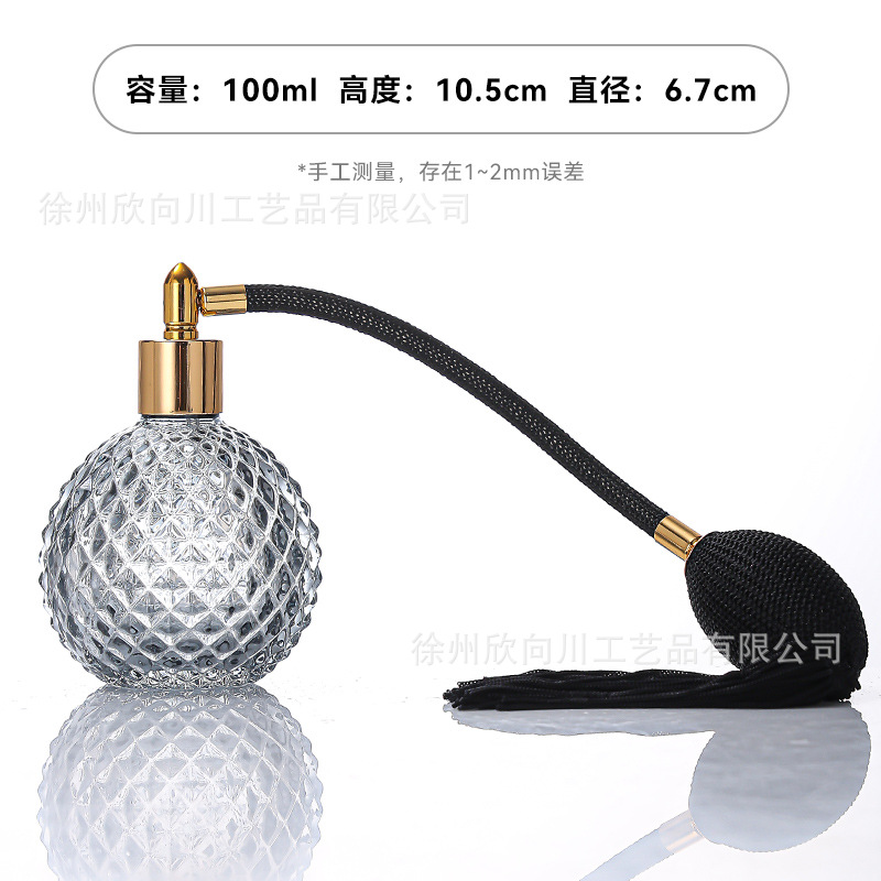 Bolsa de aire botella de spray de perfume 100mL prensa sub-botella piña aromaterapia botella de vidrio de alto grado volátil boquilla de peluquería