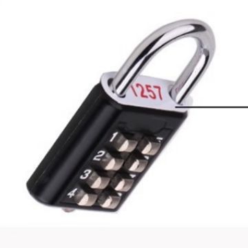 Zinc Alloy Keyless Padlock for Suitcases, Gym, Changing Rooms, Door and Window Password Hangers, 10-Digit Blind Lock