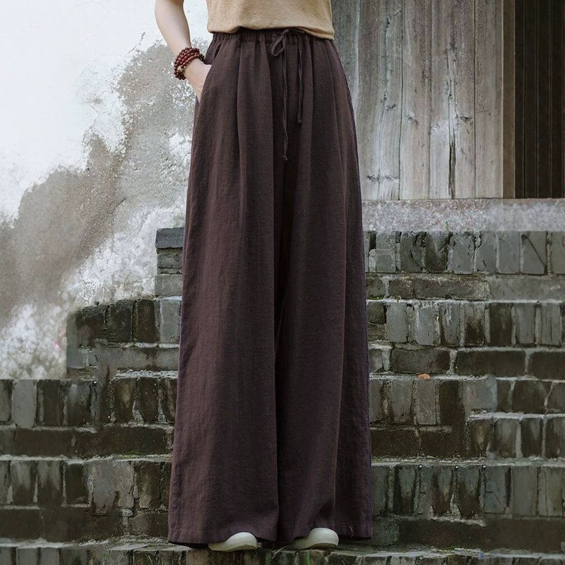 Casual Cotton-Linen Ramie Pants for Women, Summer 2026 New Style, Plus-Size High-Waisted Drapey Tencel Linen Wide-Leg Pants Casual Cotton-Linen Ramie Pants for Women, Summer 2026 New Style, Plus-Size High-Waisted Drapey Tencel Linen Wide-Leg Pants