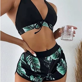 比基尼;连体泳衣;三件套泳装