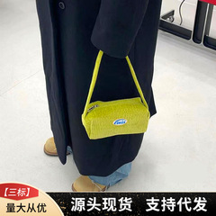 emis 韓国トレンドブランド バゲットバッグ コーデュロイ 脇バッグ ハンドバッグ 通勤 ニッチ レディースバッグ ショルダーバッグ トレンド