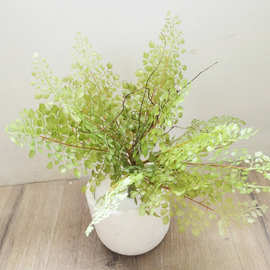 仿真植物高品质把束21叶黑骨芒塑胶叶假树枝绿叶软装造景插花配材