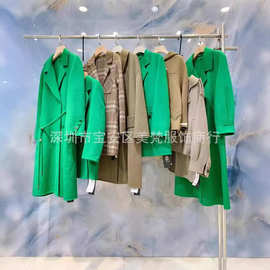 欧货双面羊绒大衣24冬时尚中长款羊毛外套尾货跨境一手货源批发