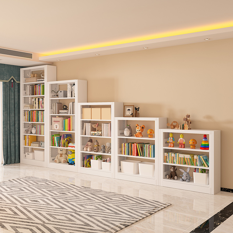 Estantería para libros, biblioteca, sala de lectura, archivador de pie, estantería de hierro forjado, estantería de almacenamiento de libros infantiles, estantería para libros ilustrados