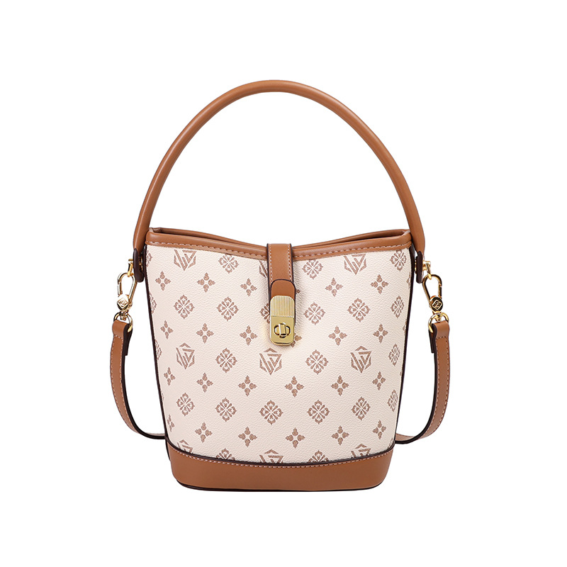 Sac à bandoulière rétro imprimé de personnalité pour femmes, sac seau tendance de grande capacité, sac à main haut de gamme assorti avec tout, nouvelle collection_voghion.com