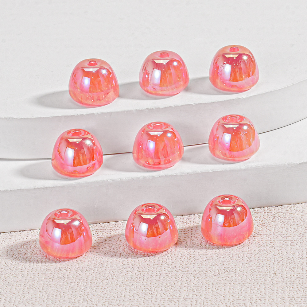 11x8mm resina de color fantasma arena flotante manzana cuentas de agujero a través de cuentas manuales DIY accesorios de cuentas de mano joyas cuentas de barril